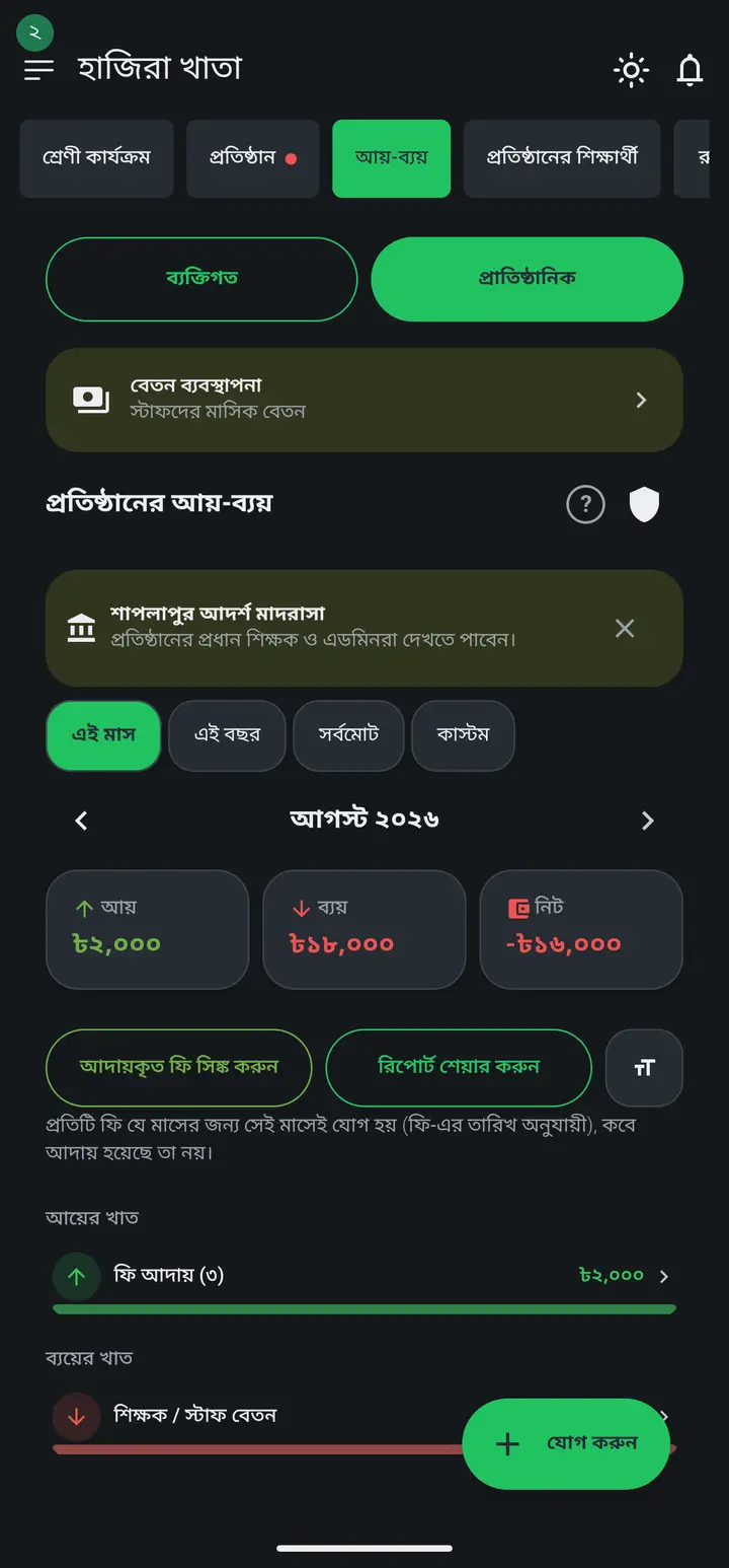 আয়-ব্যয়ের খাতা